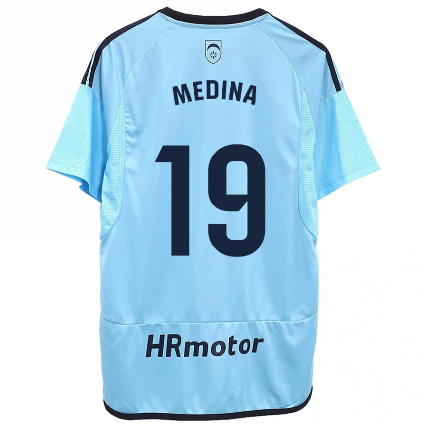 Kids Football Arantxa Medina Torreblanca #19 Blue Away Jersey 2023/24 T-Shirt