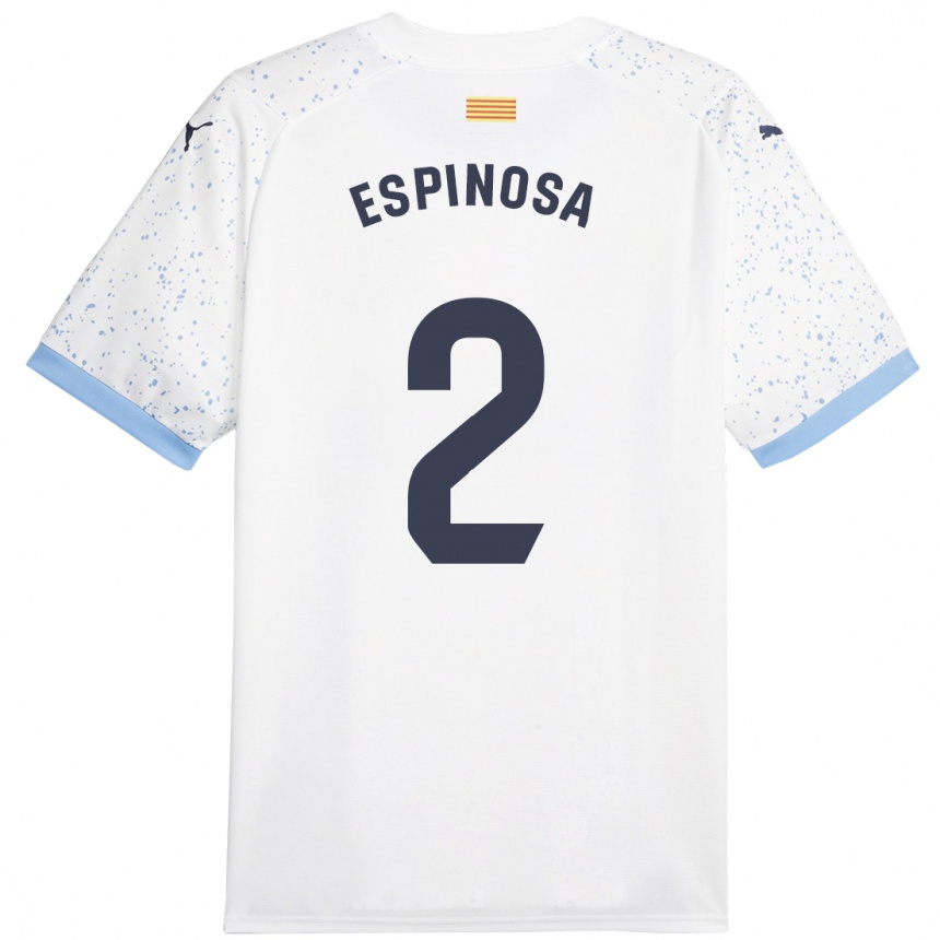 Kids Football Bernardo Espinosa #2 White Away Jersey 2023/24 T-Shirt