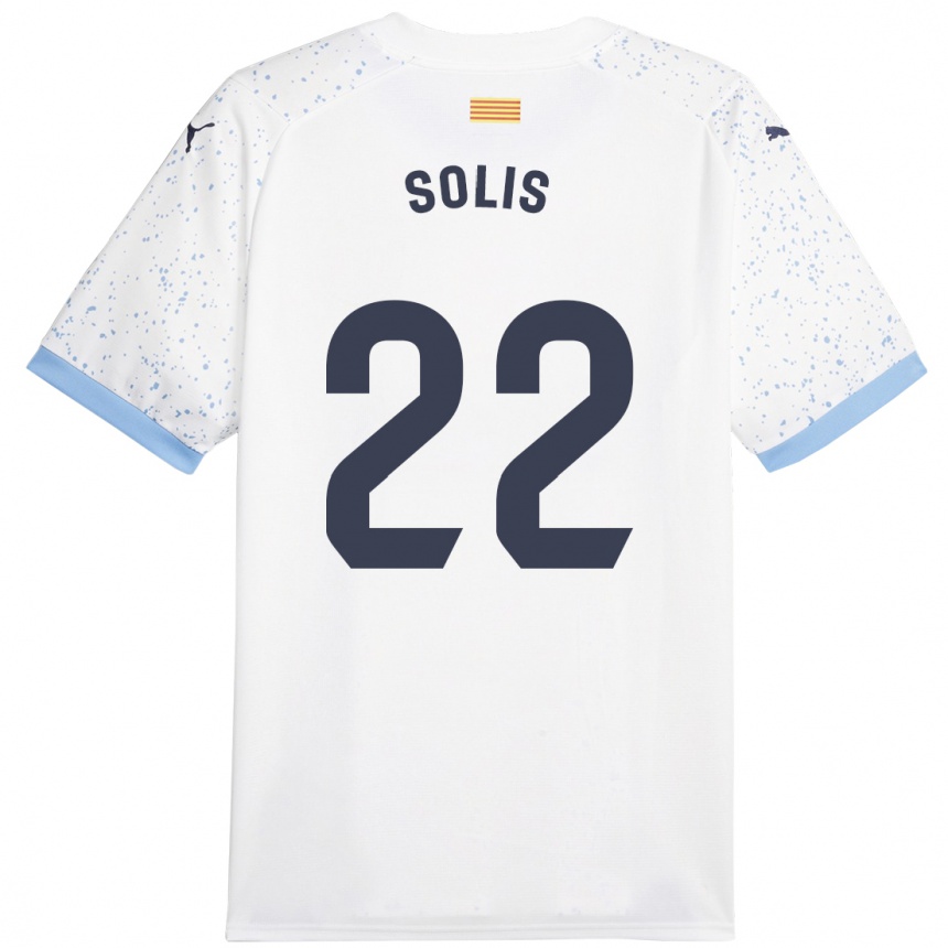 Kids Football Jhon Solís #22 White Away Jersey 2023/24 T-Shirt