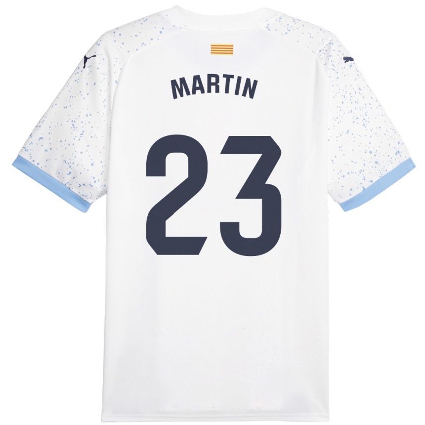 Kids Football Iván Martín #23 White Away Jersey 2023/24 T-Shirt