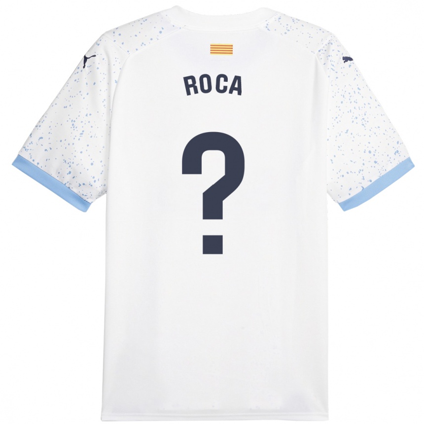 Kids Football Joel Roca #0 White Away Jersey 2023/24 T-Shirt