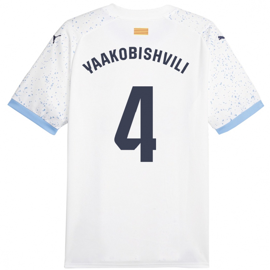 Kids Football Antal Yaakobishvili #4 White Away Jersey 2023/24 T-Shirt