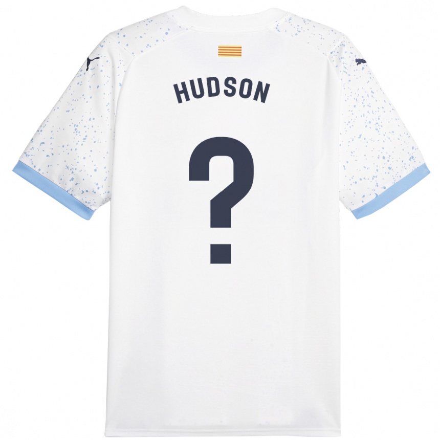 Kids Football Hudson #0 White Away Jersey 2023/24 T-Shirt