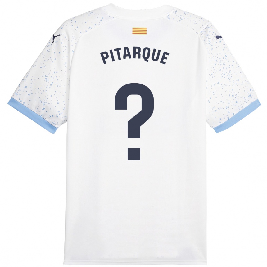 Kids Football Víctor Pitarque #0 White Away Jersey 2023/24 T-Shirt