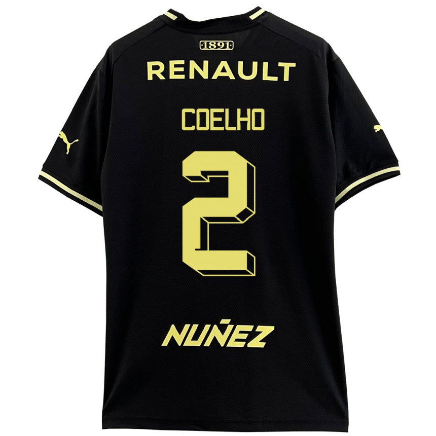 Kids Football Léo Coelho #2 Black Away Jersey 2023/24 T-Shirt