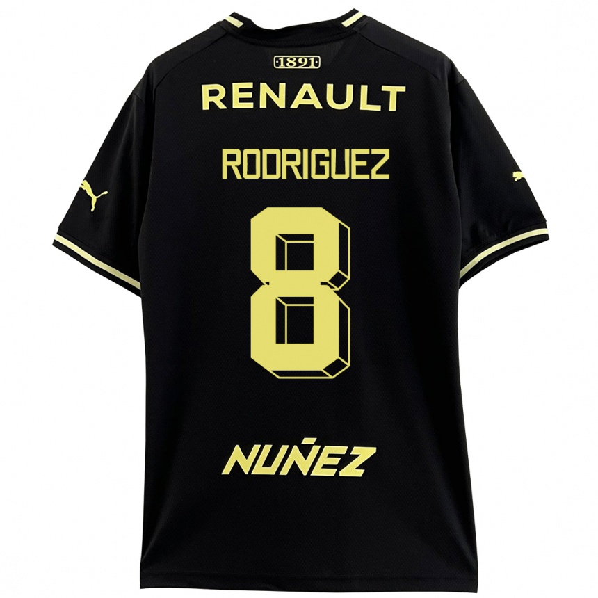 Kids Football Sebastián Rodríguez #8 Black Away Jersey 2023/24 T-Shirt