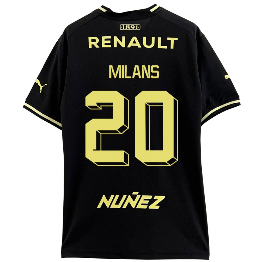 Kids Football Pedro Milans #20 Black Away Jersey 2023/24 T-Shirt