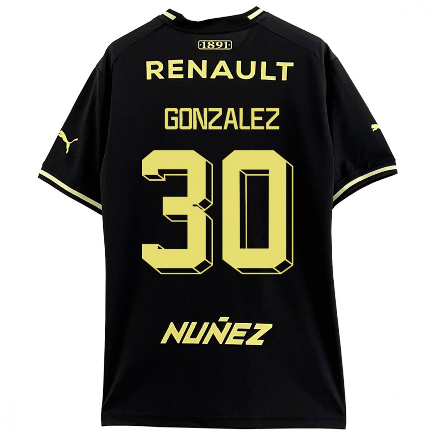 Kids Football Ángel González #30 Black Away Jersey 2023/24 T-Shirt