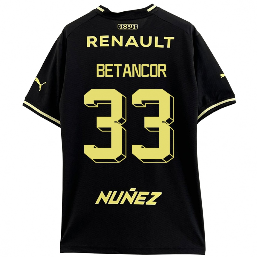 Kids Football Bruno Betancor #33 Black Away Jersey 2023/24 T-Shirt