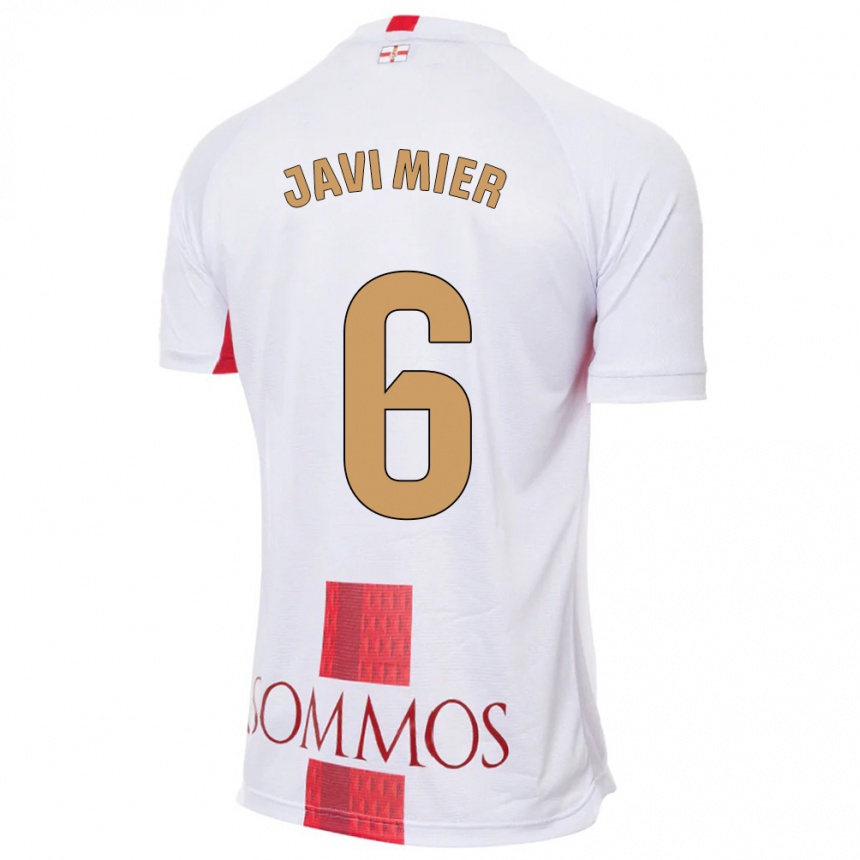 Kids Football Javi Mier #6 White Away Jersey 2023/24 T-Shirt