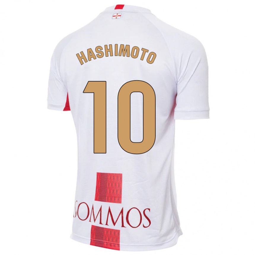 Kids Football Kento Hashimoto #10 White Away Jersey 2023/24 T-Shirt