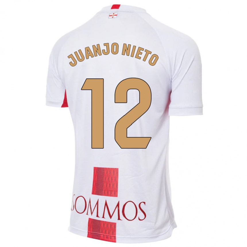 Kids Football Juanjo Nieto #12 White Away Jersey 2023/24 T-Shirt