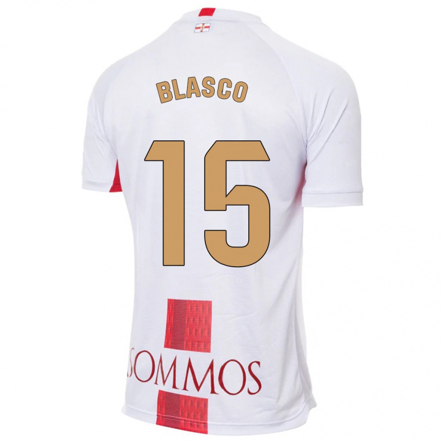 Kids Football Jérémy Blasco #15 White Away Jersey 2023/24 T-Shirt