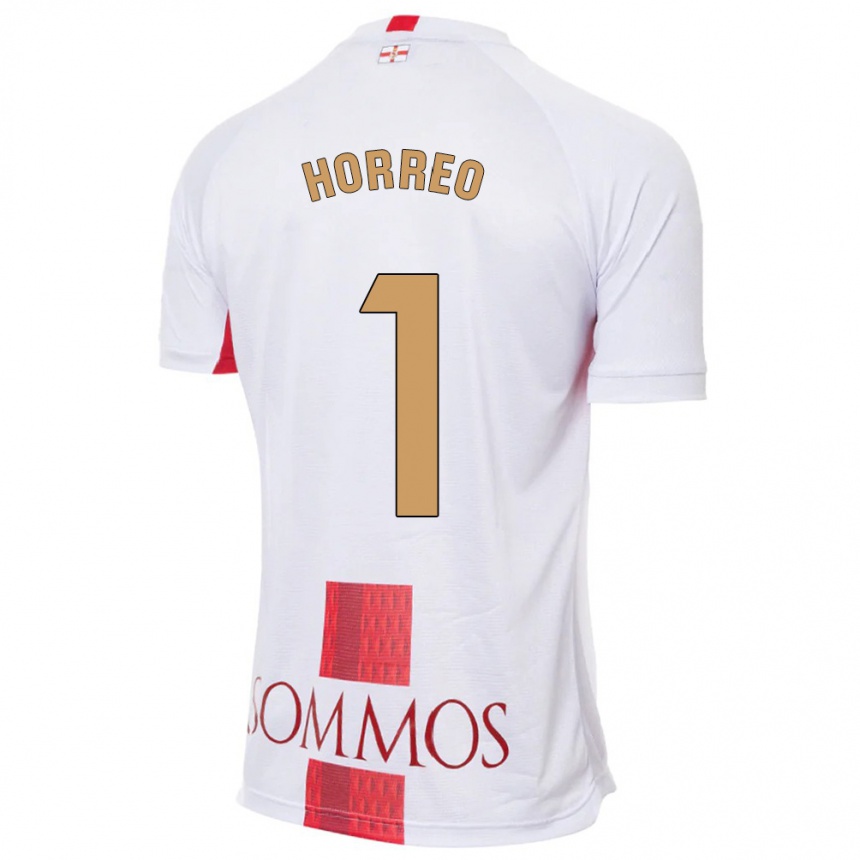 Kids Football Berto Hórreo #1 White Away Jersey 2023/24 T-Shirt