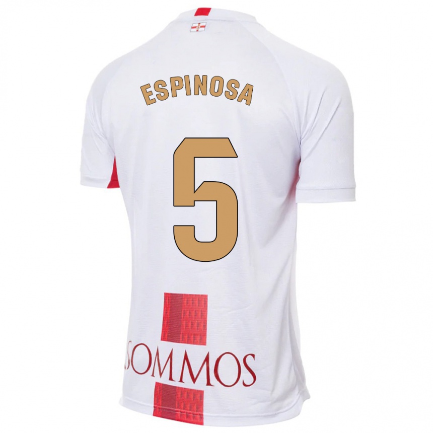 Kids Football Diego Espinosa #5 White Away Jersey 2023/24 T-Shirt