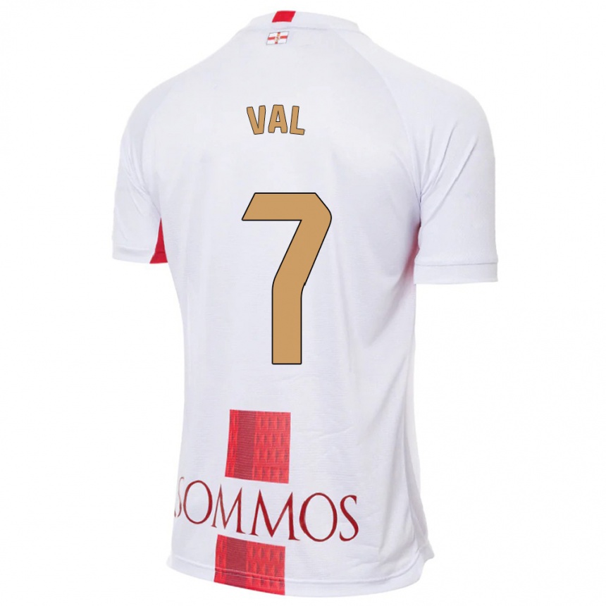 Kids Football Rodri Val #7 White Away Jersey 2023/24 T-Shirt