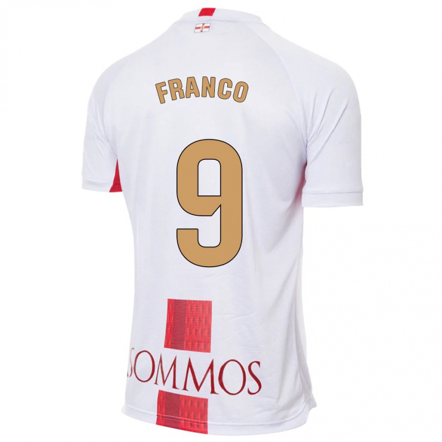 Kids Football Santi Franco #9 White Away Jersey 2023/24 T-Shirt