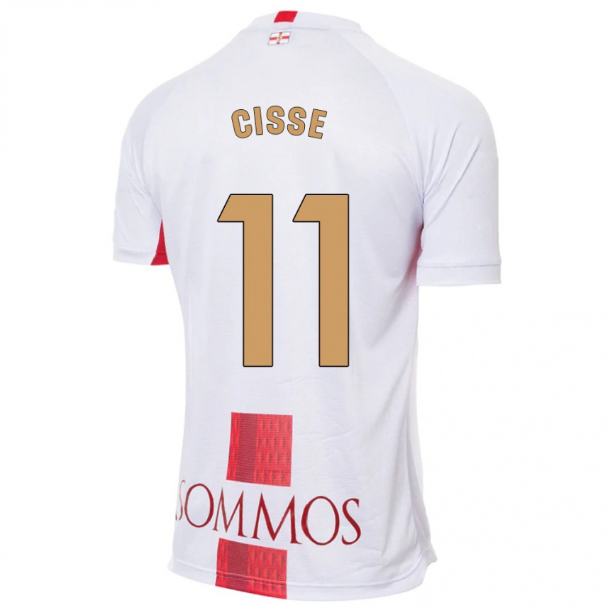 Kids Football Bakary Cissé #11 White Away Jersey 2023/24 T-Shirt