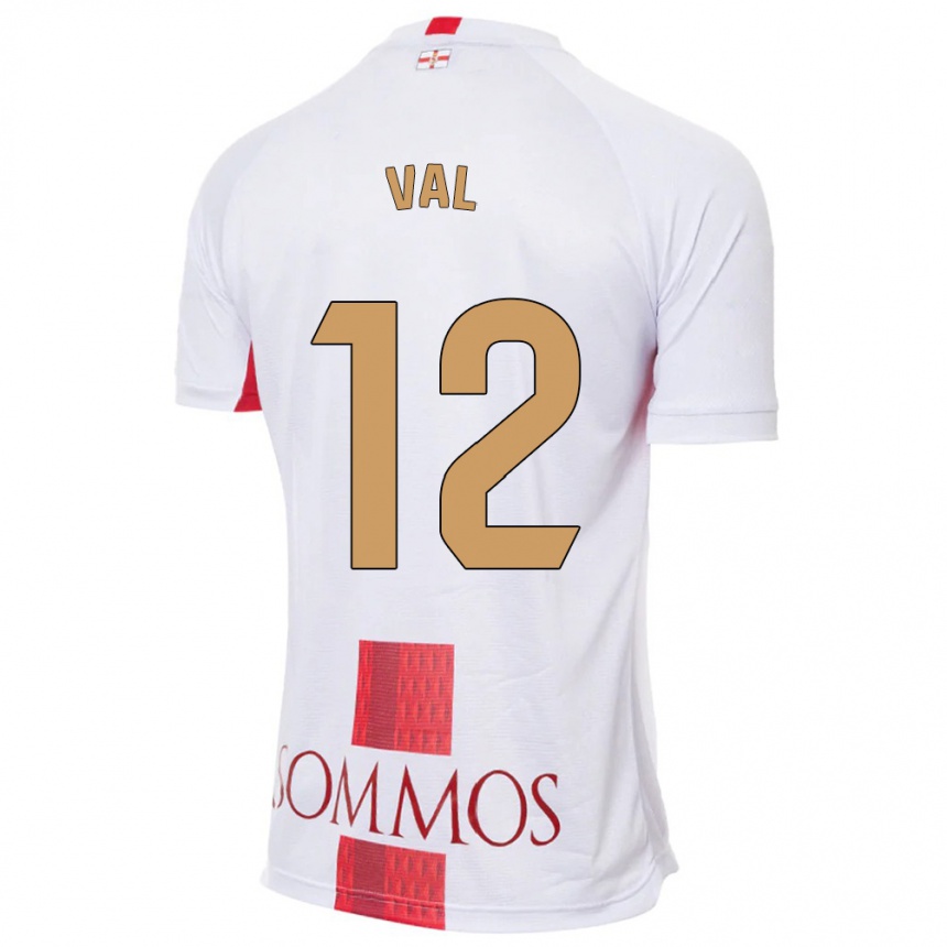 Kids Football Ángel Val #12 White Away Jersey 2023/24 T-Shirt