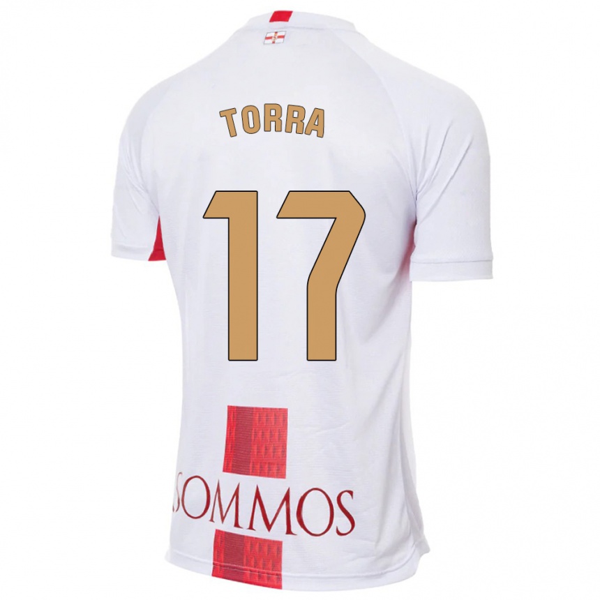 Kids Football Marc Torra #17 White Away Jersey 2023/24 T-Shirt