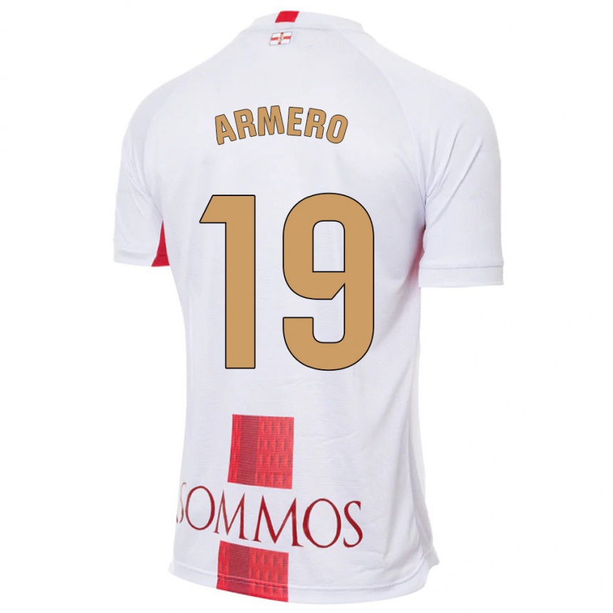 Kids Football Sergi Armero #19 White Away Jersey 2023/24 T-Shirt