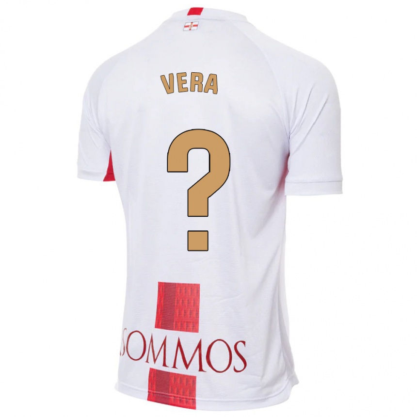 Kids Football Ángel Vera #0 White Away Jersey 2023/24 T-Shirt