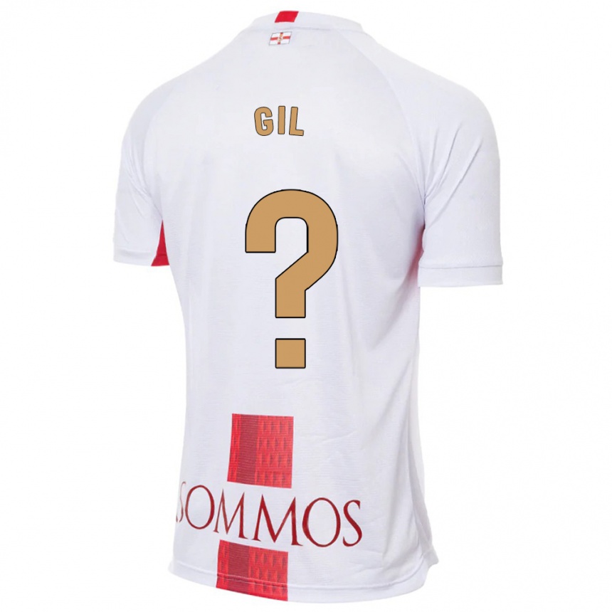 Kids Football Iker Gil #0 White Away Jersey 2023/24 T-Shirt