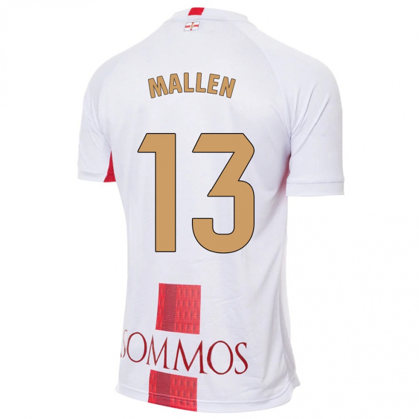 Kids Football Lucía Mallén #13 White Away Jersey 2023/24 T-Shirt