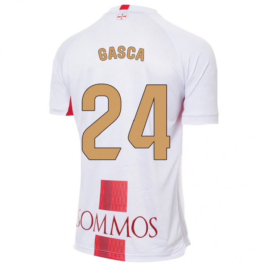 Kids Football Verónica Gasca #24 White Away Jersey 2023/24 T-Shirt