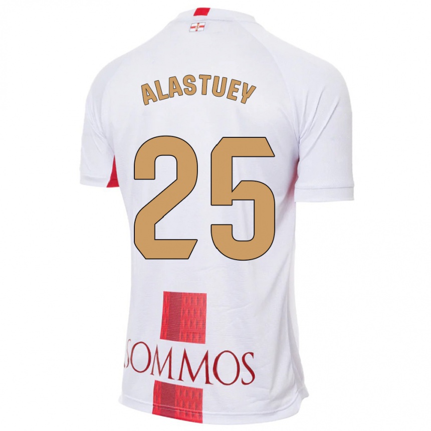 Kids Football Martina Alastuey #25 White Away Jersey 2023/24 T-Shirt