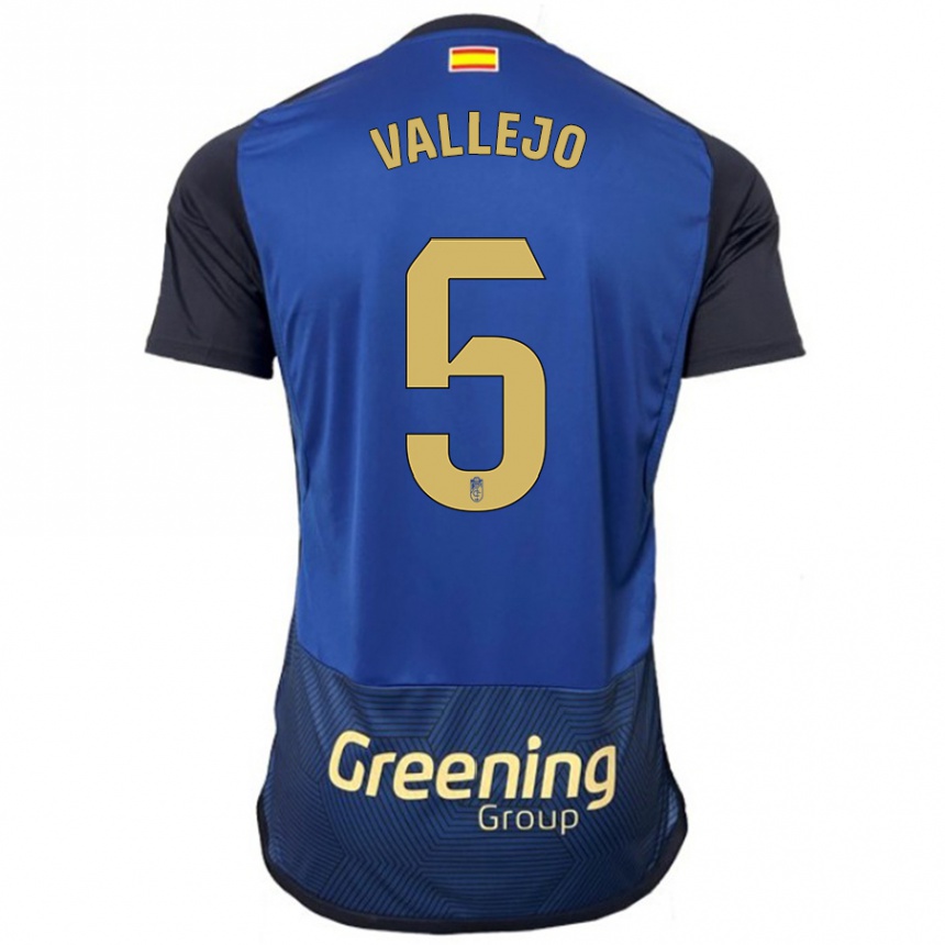 Kids Football Jesus Vallejo #5 Navy Away Jersey 2023/24 T-Shirt