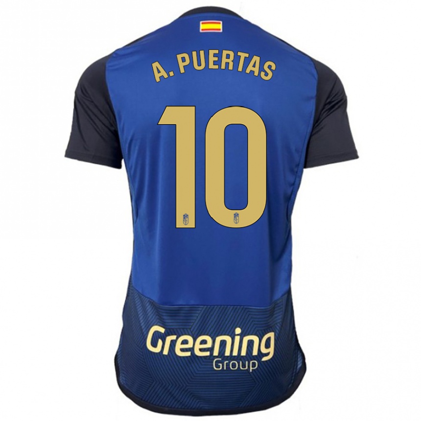 Kids Football Antonio Puertas #10 Navy Away Jersey 2023/24 T-Shirt