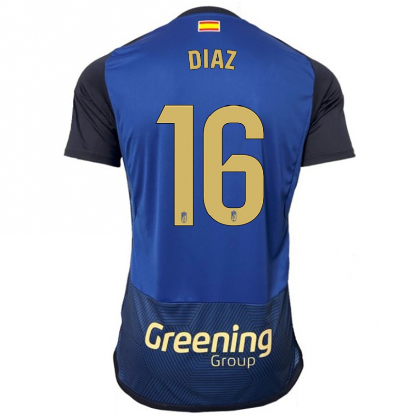 Kids Football Víctor Díaz #16 Navy Away Jersey 2023/24 T-Shirt