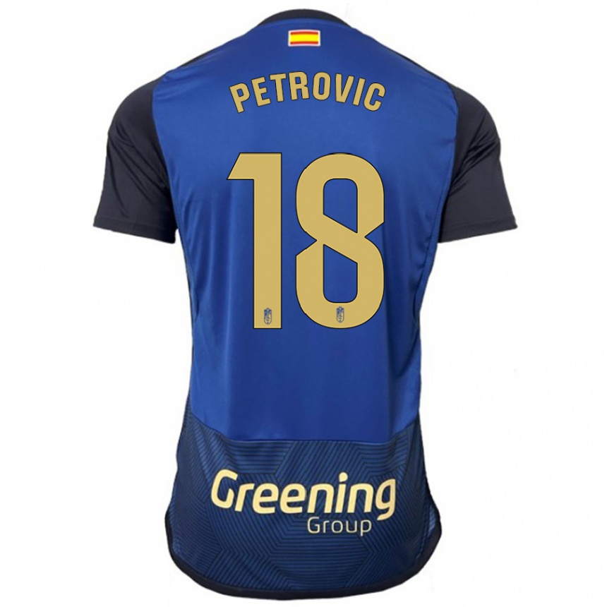 Kids Football Njegos Petrovic #18 Navy Away Jersey 2023/24 T-Shirt