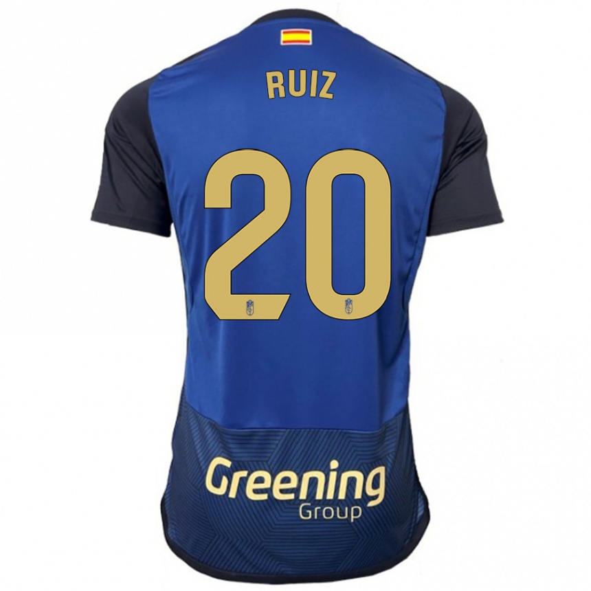 Kids Football Sergio Ruiz #20 Navy Away Jersey 2023/24 T-Shirt