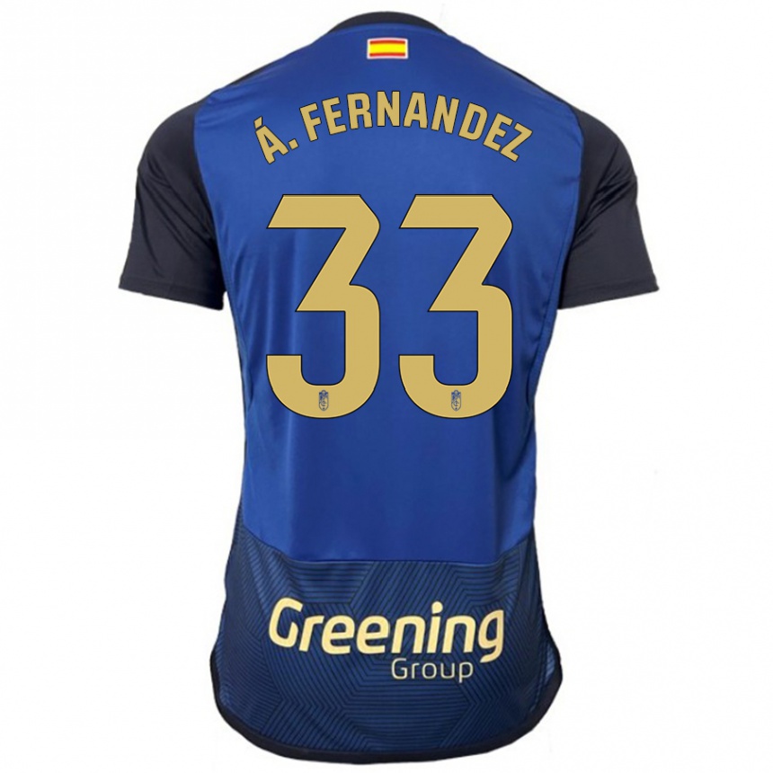 Kids Football Álvaro Fernández #33 Navy Away Jersey 2023/24 T-Shirt