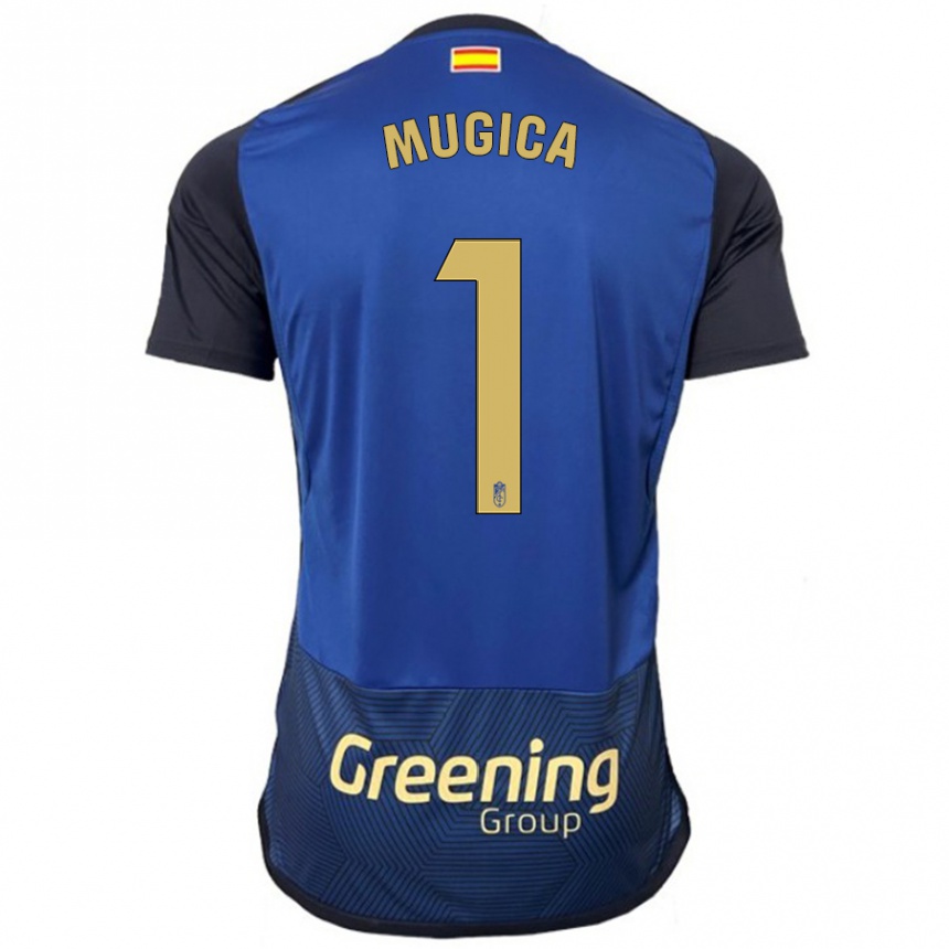 Kids Football Juan Múgica #1 Navy Away Jersey 2023/24 T-Shirt