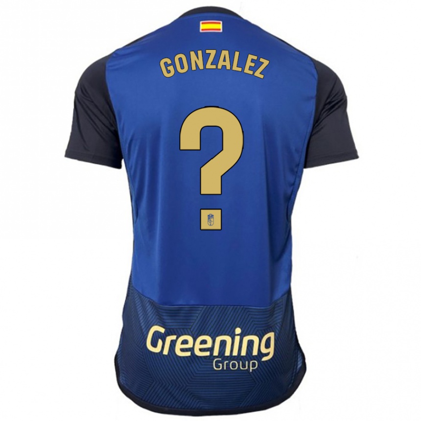 Kids Football Paco González #0 Navy Away Jersey 2023/24 T-Shirt