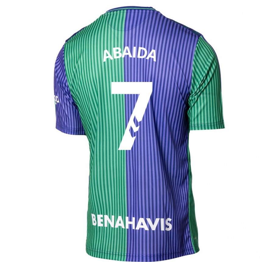 Kids Football Haitam Abaida #7 Green Blue Away Jersey 2023/24 T-Shirt