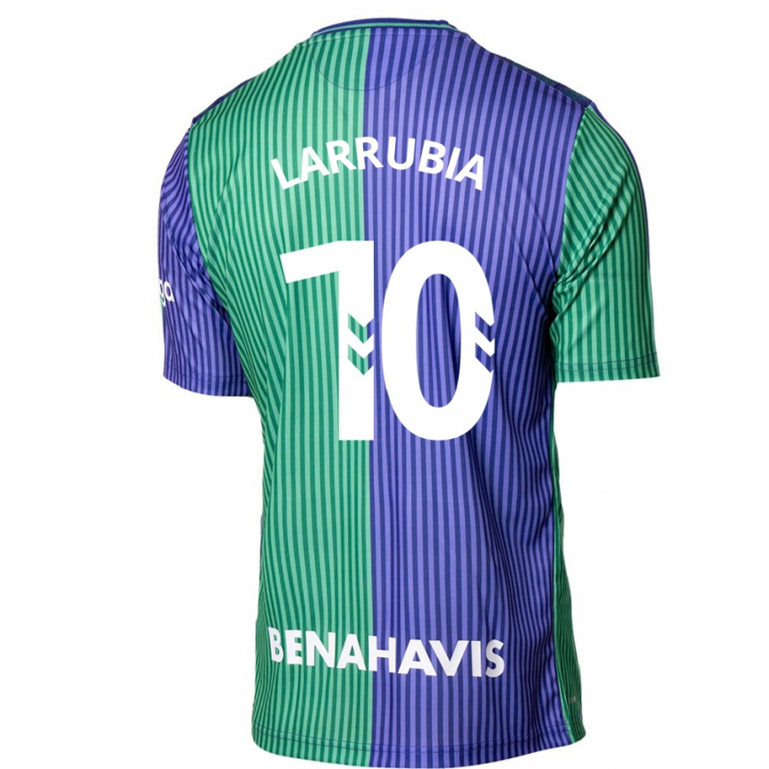 Kids Football David Larrubia #10 Green Blue Away Jersey 2023/24 T-Shirt
