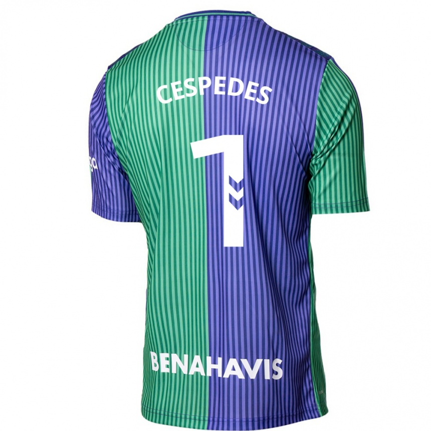 Kids Football Andrés Céspedes #1 Green Blue Away Jersey 2023/24 T-Shirt