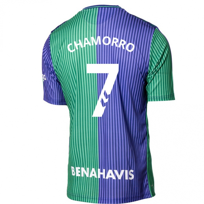 Kids Football Alexis Chamorro #7 Green Blue Away Jersey 2023/24 T-Shirt