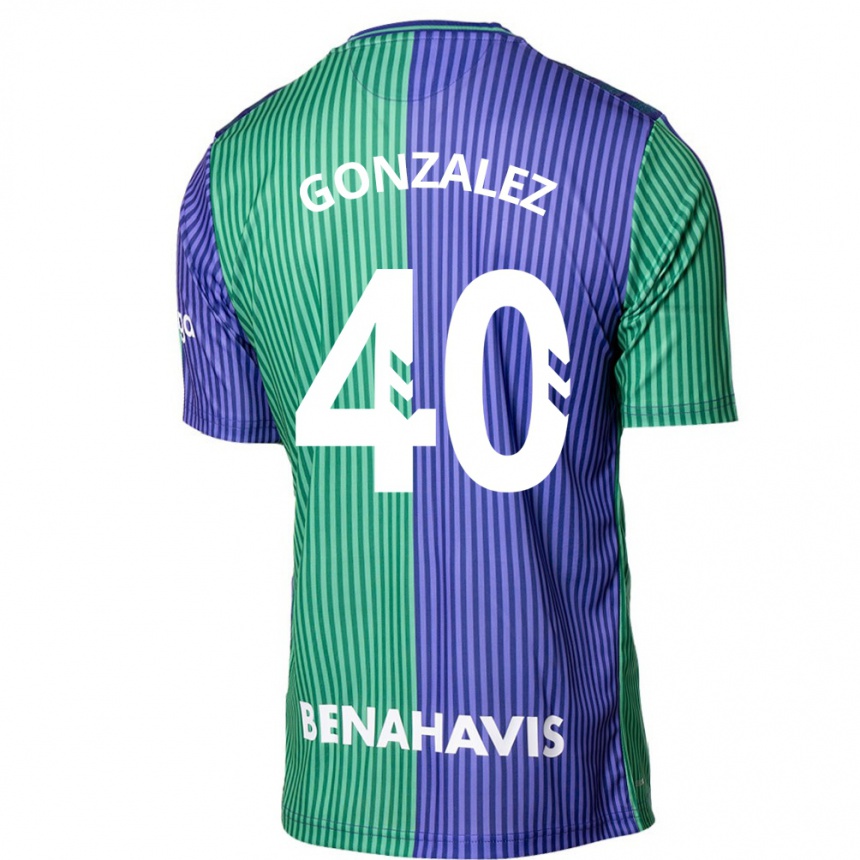 Kids Football Carol González #40 Green Blue Away Jersey 2023/24 T-Shirt