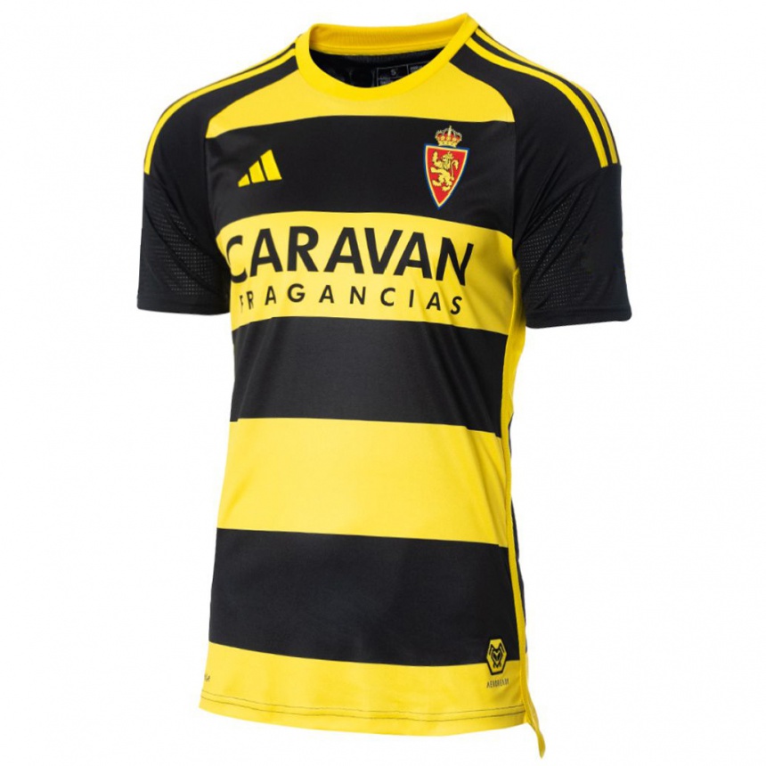 Kids Football Hugo Barrachina #0 Black Yellow Away Jersey 2023/24 T-Shirt