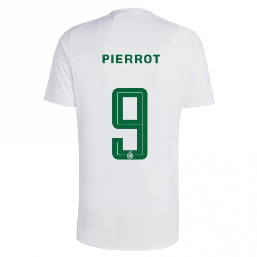 Kids Football Frantzdy Pierrot #9 Green Blue Away Jersey 2023/24 T-Shirt