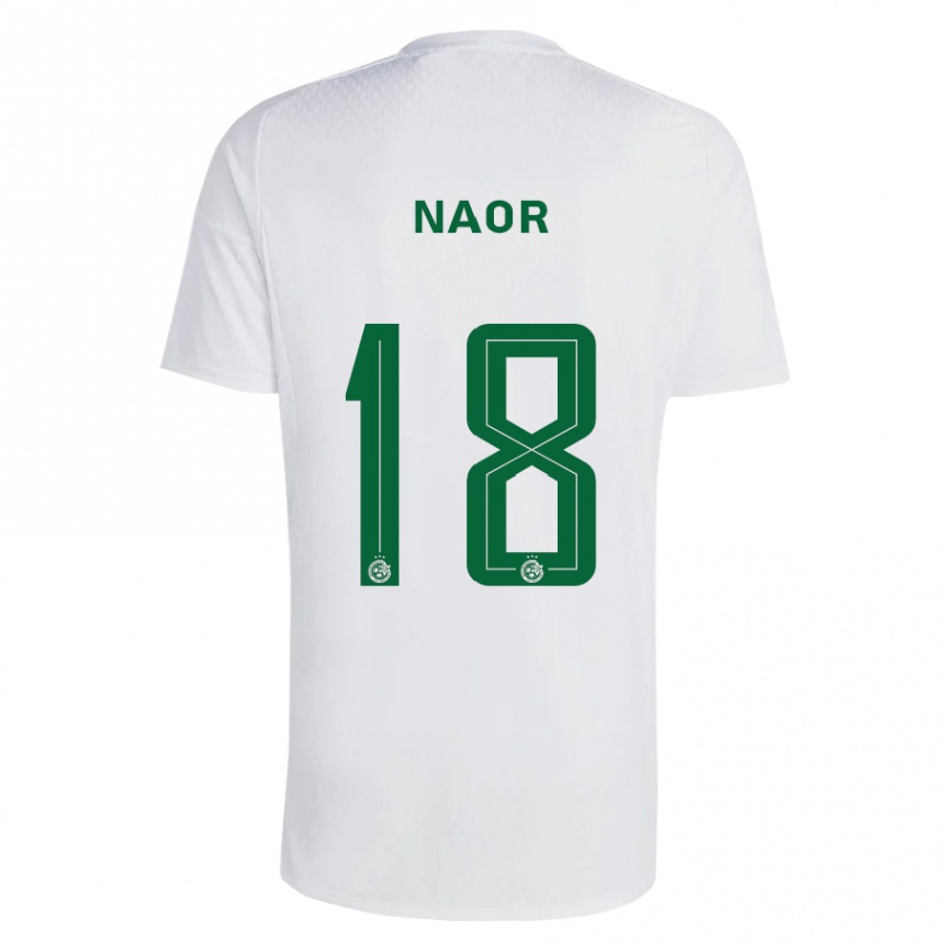 Kids Football Goni Naor #18 Green Blue Away Jersey 2023/24 T-Shirt