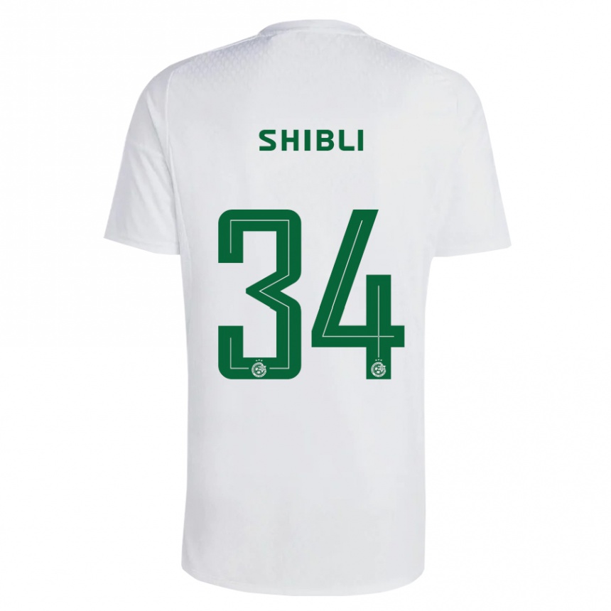 Kids Football Hamza Shibli #34 Green Blue Away Jersey 2023/24 T-Shirt