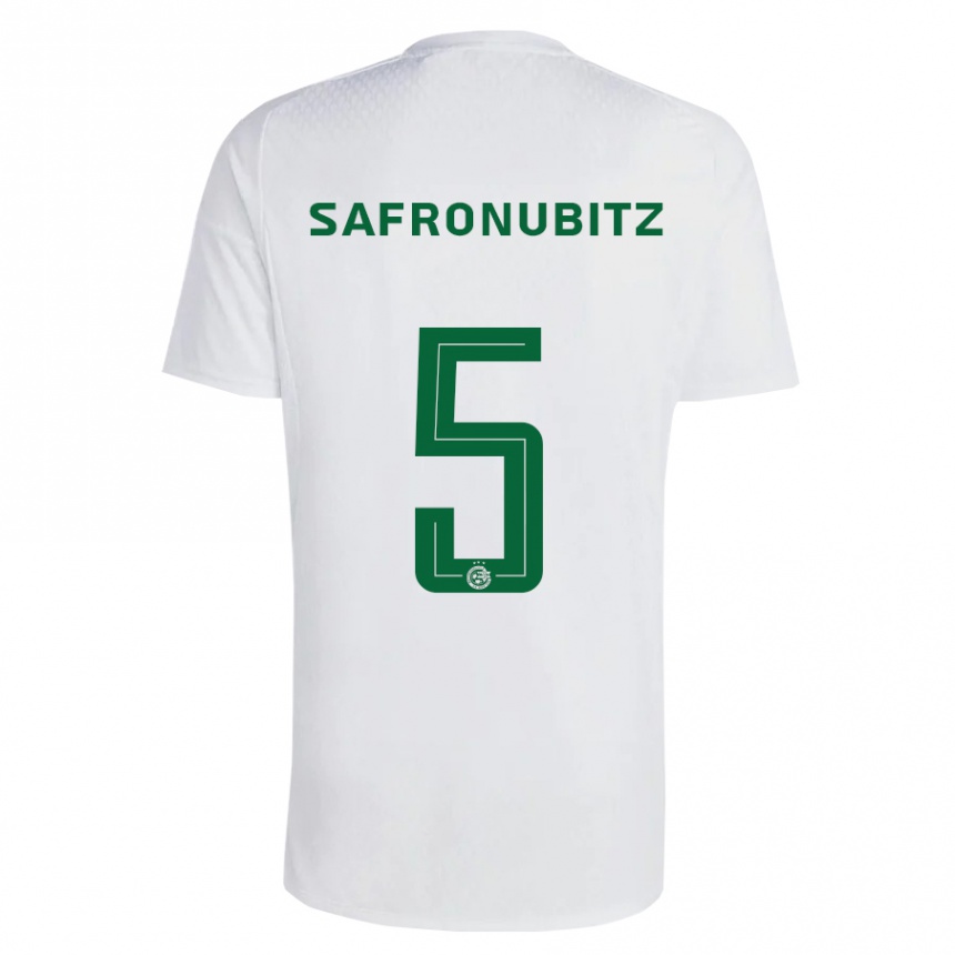 Kids Football Dan Safronubitz #5 Green Blue Away Jersey 2023/24 T-Shirt