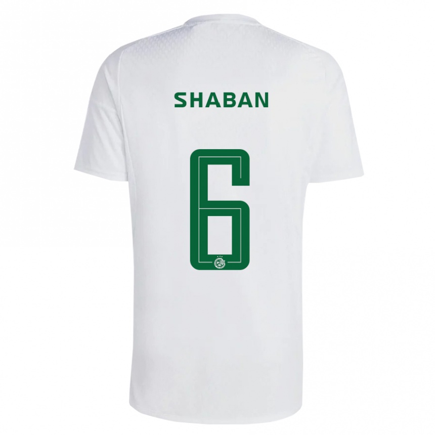 Kids Football Loay Shaban #6 Green Blue Away Jersey 2023/24 T-Shirt