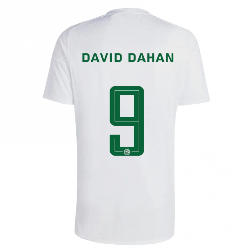 Kids Football Omer David Dahan #9 Green Blue Away Jersey 2023/24 T-Shirt